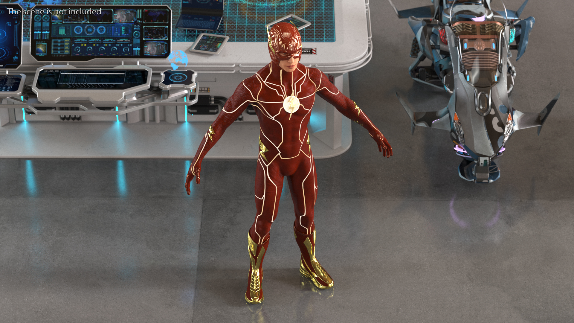 3D model DC Flash Character A-pose
