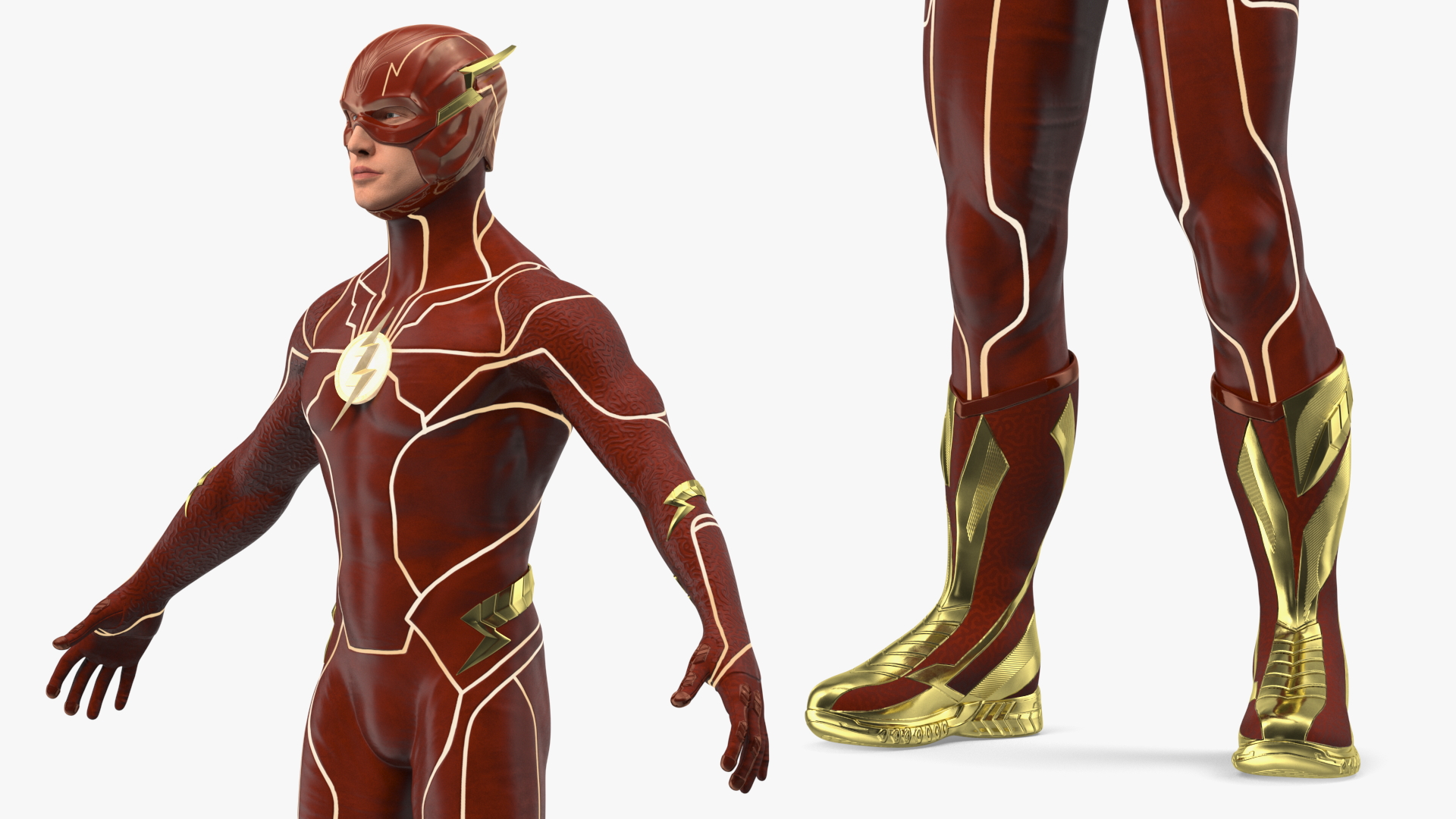 3D model DC Flash Character A-pose