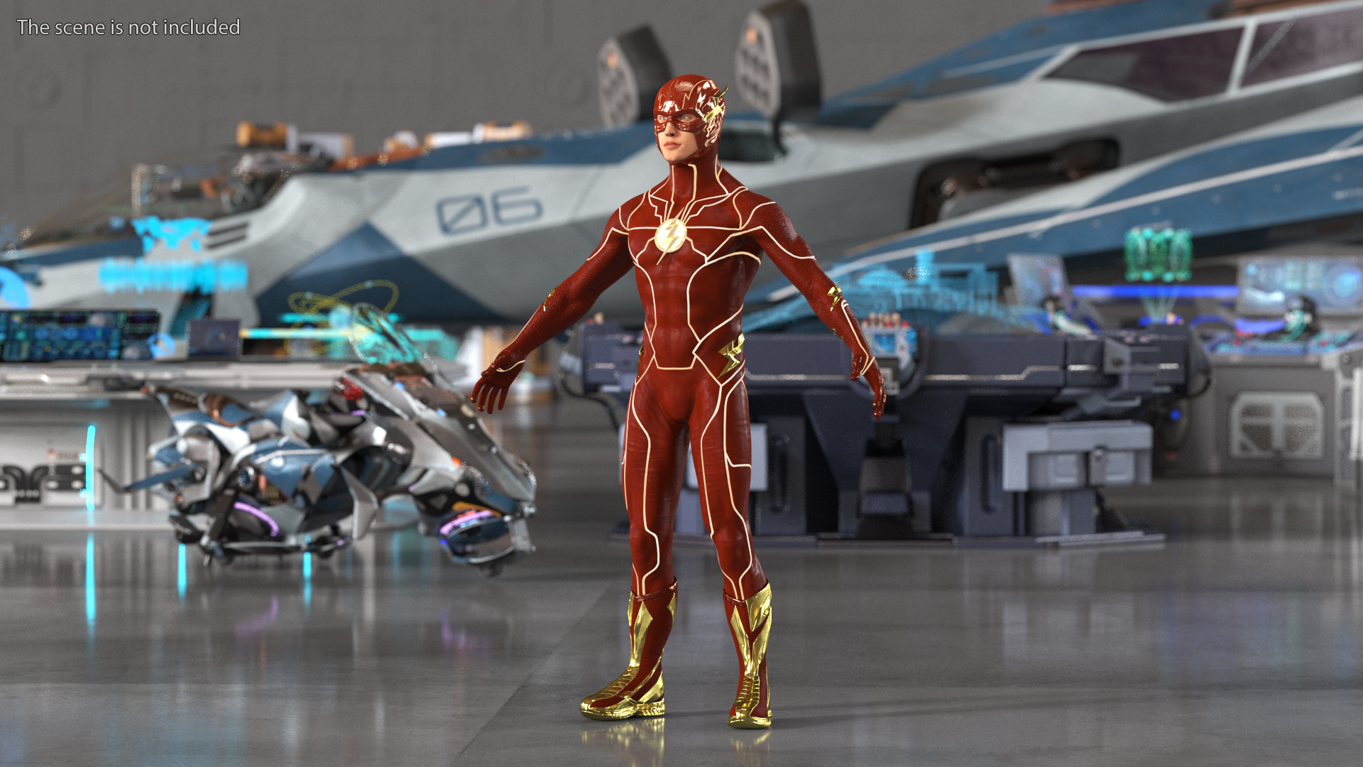 3D model DC Flash Character A-pose