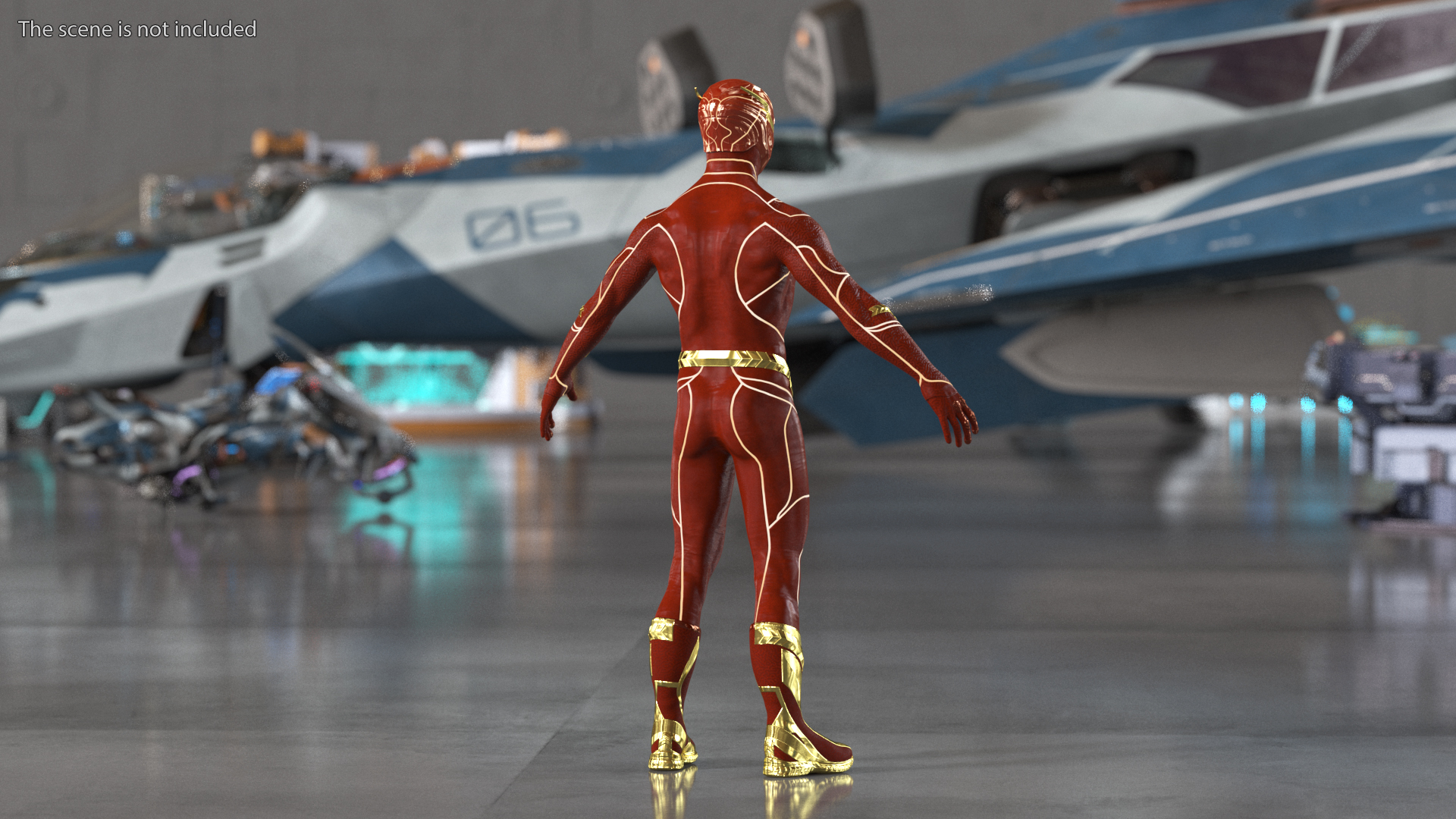 3D model DC Flash Character A-pose
