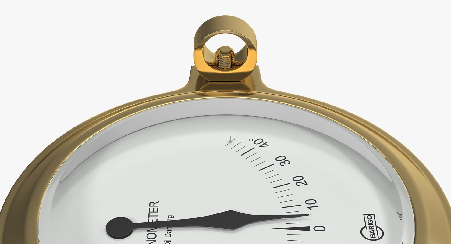 Ships Weather Station with Barometer Clinometer and Clock 3D