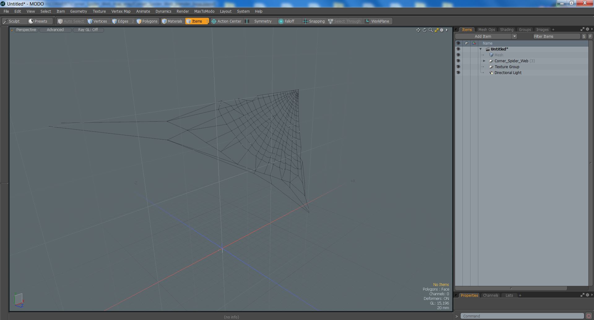 Corner Spider Web 3D