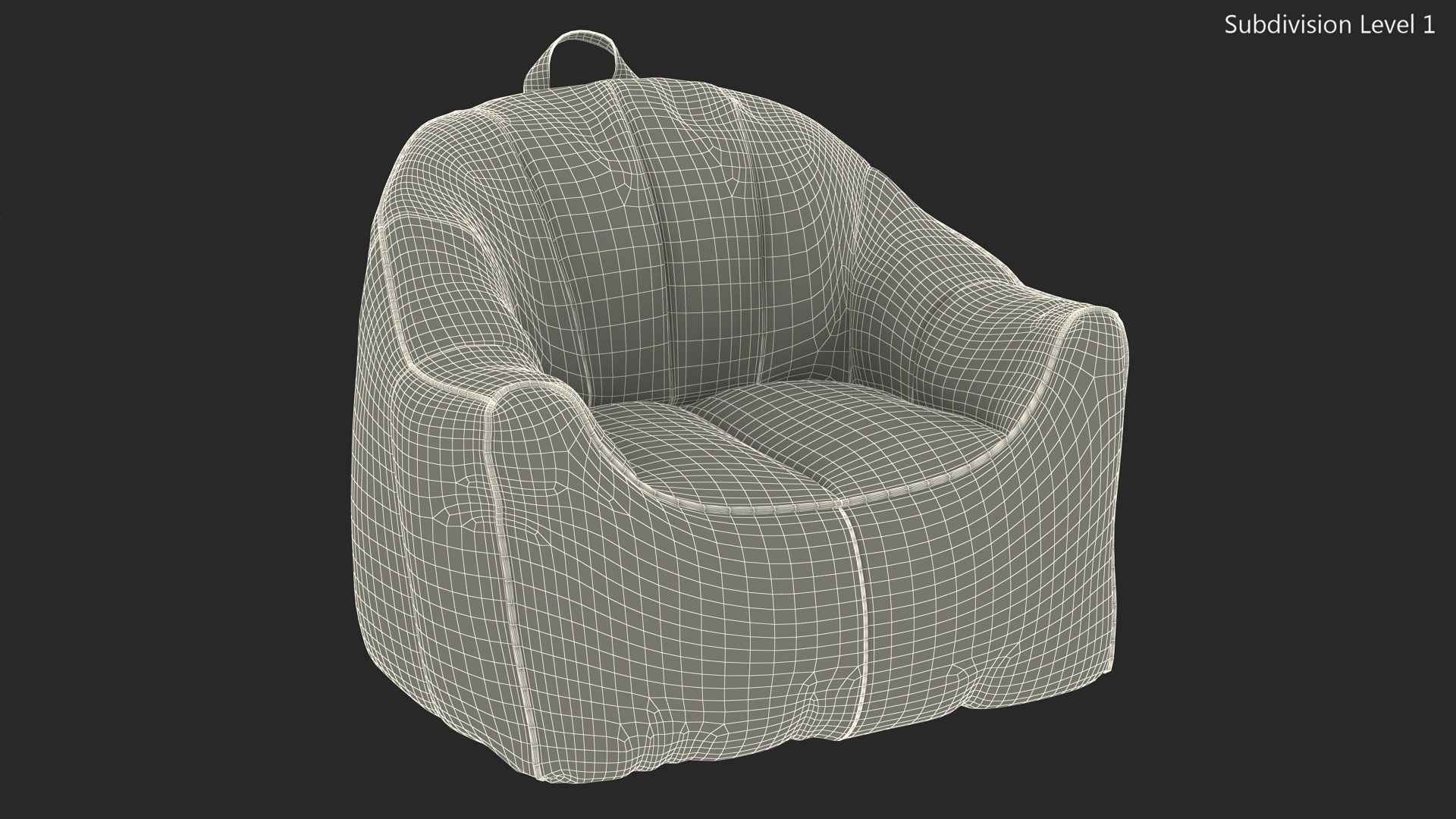 3D Hug Bean Bag Armchair Gray