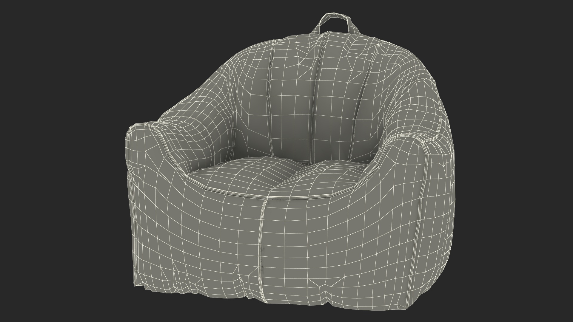 3D Hug Bean Bag Armchair Gray