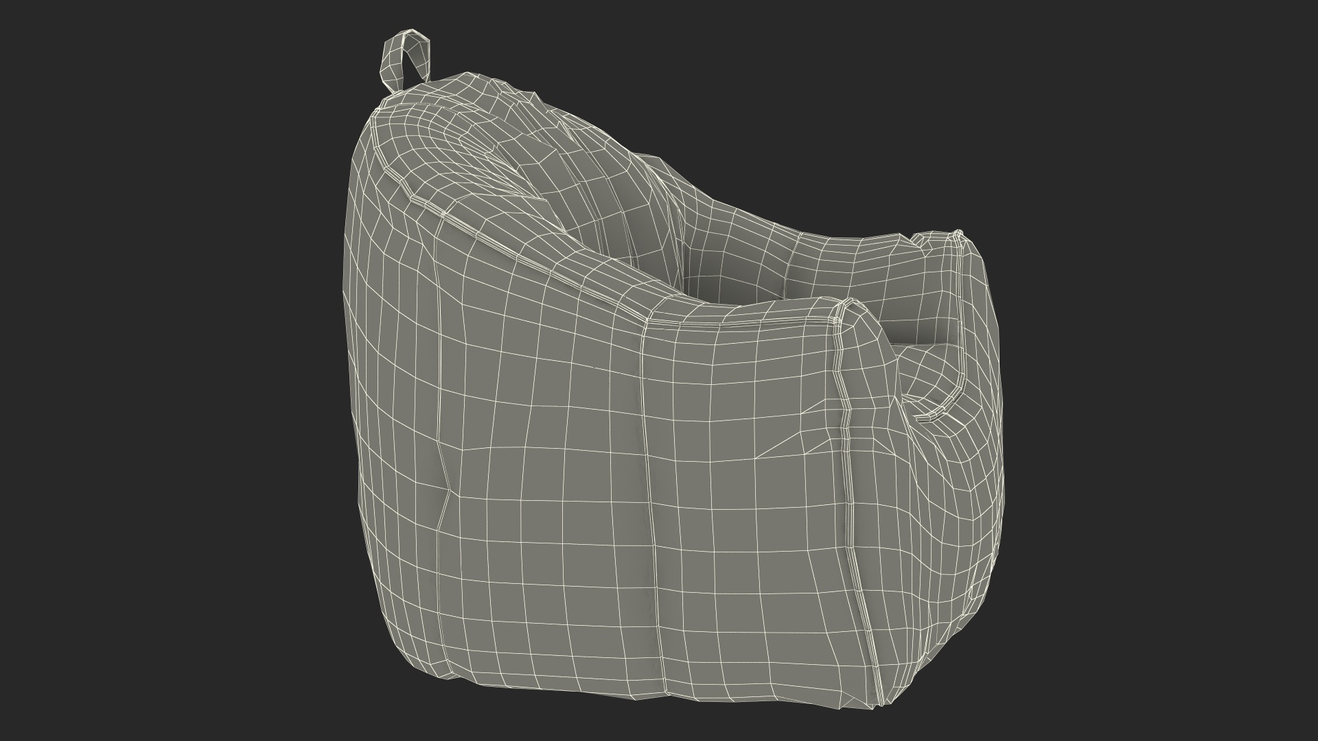 3D Hug Bean Bag Armchair Gray