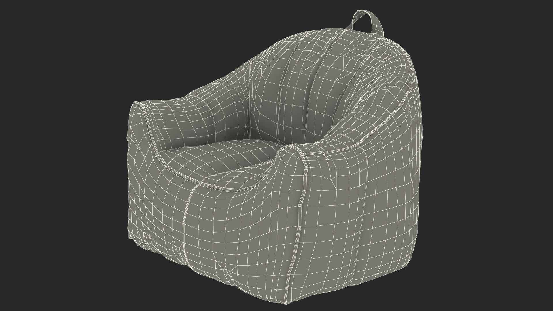 3D Hug Bean Bag Armchair Gray