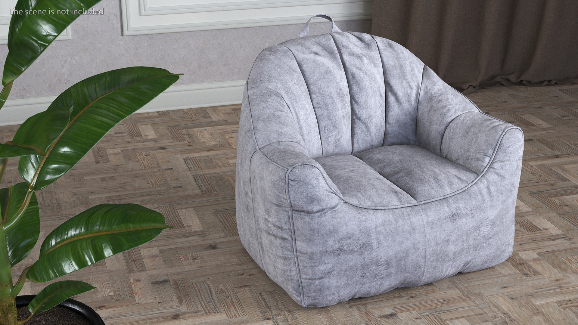 3D Hug Bean Bag Armchair Gray