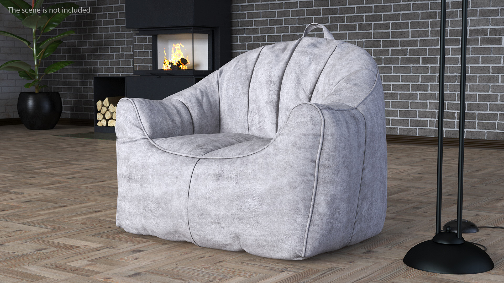 3D Hug Bean Bag Armchair Gray