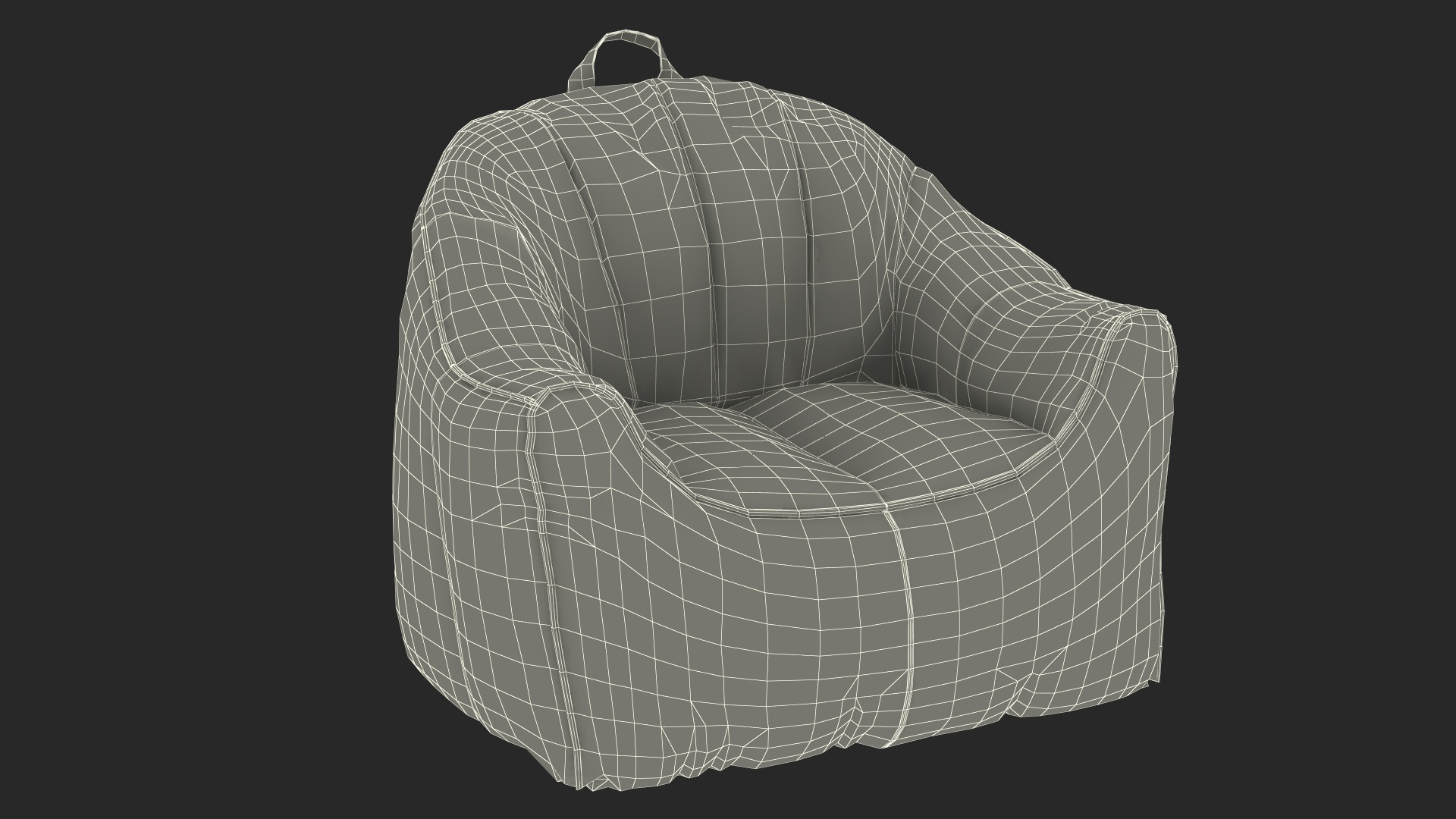 3D Hug Bean Bag Armchair Gray