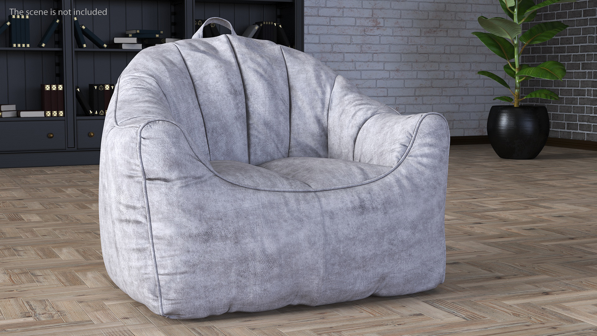 3D Hug Bean Bag Armchair Gray