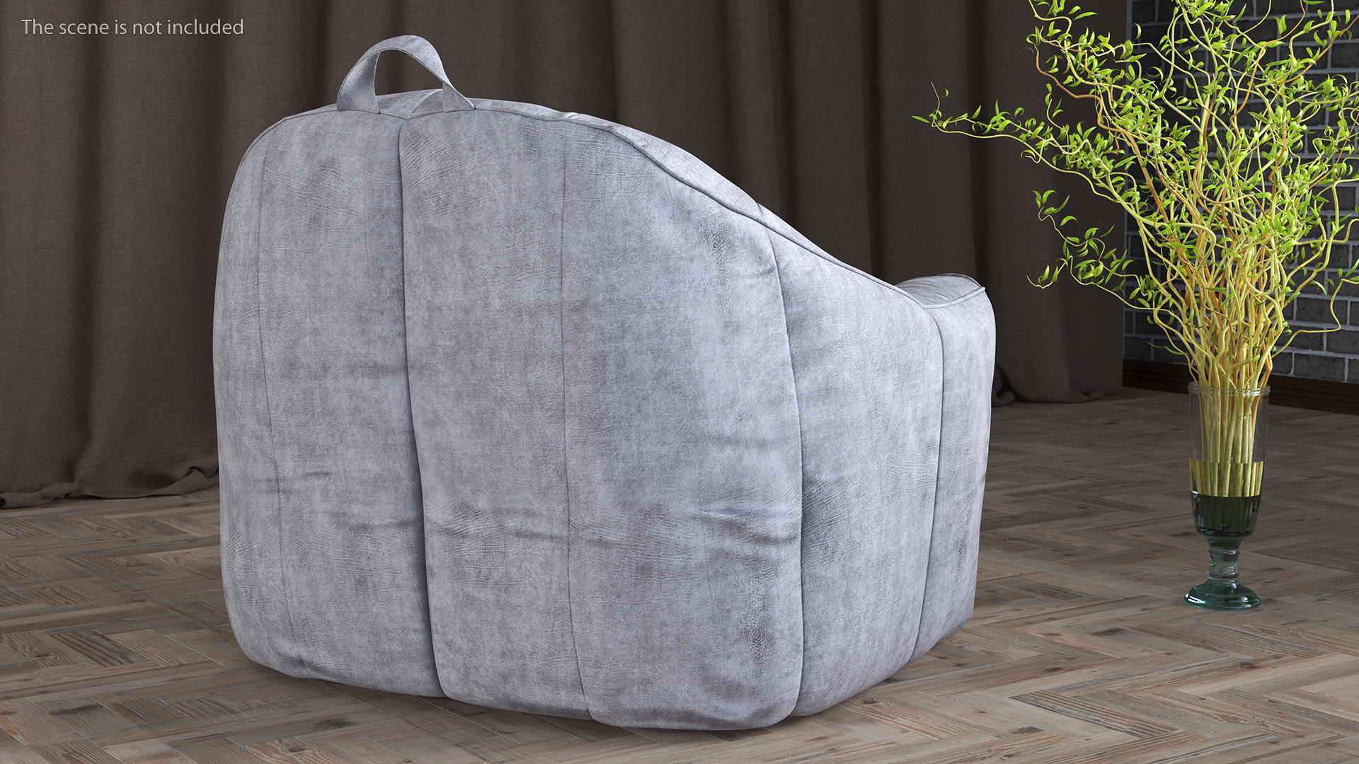 3D Hug Bean Bag Armchair Gray