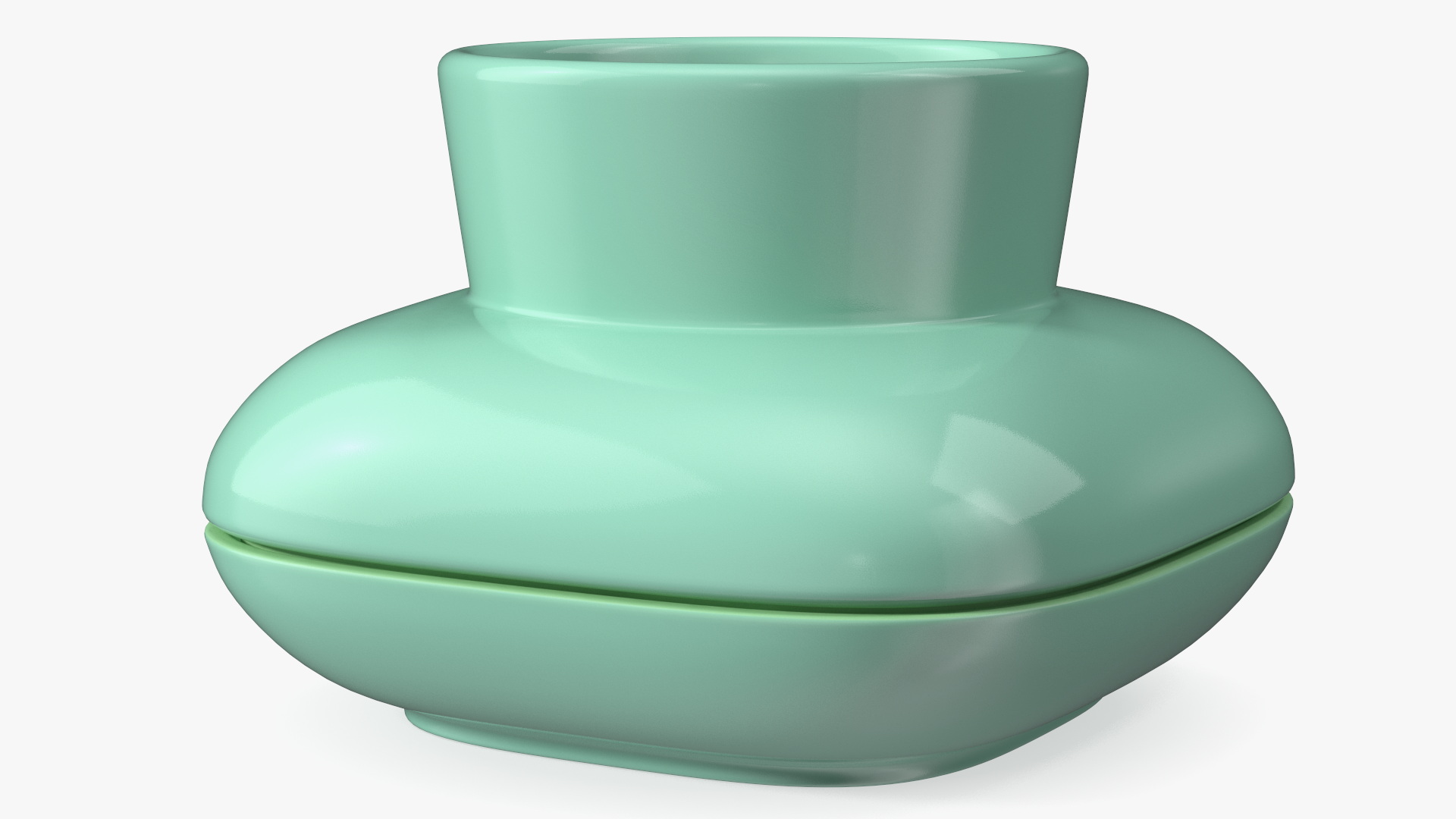 3D Stoneware Single Herb Pot Green