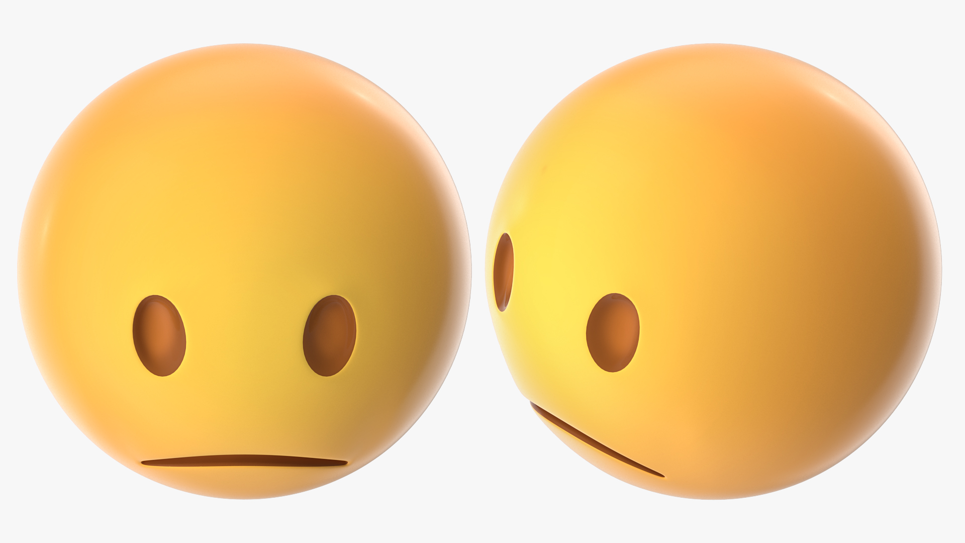 3D Unhappy Emoji model
