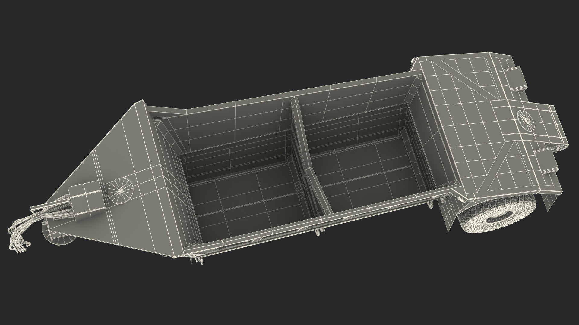 3D Bottom Dump Trailer New model