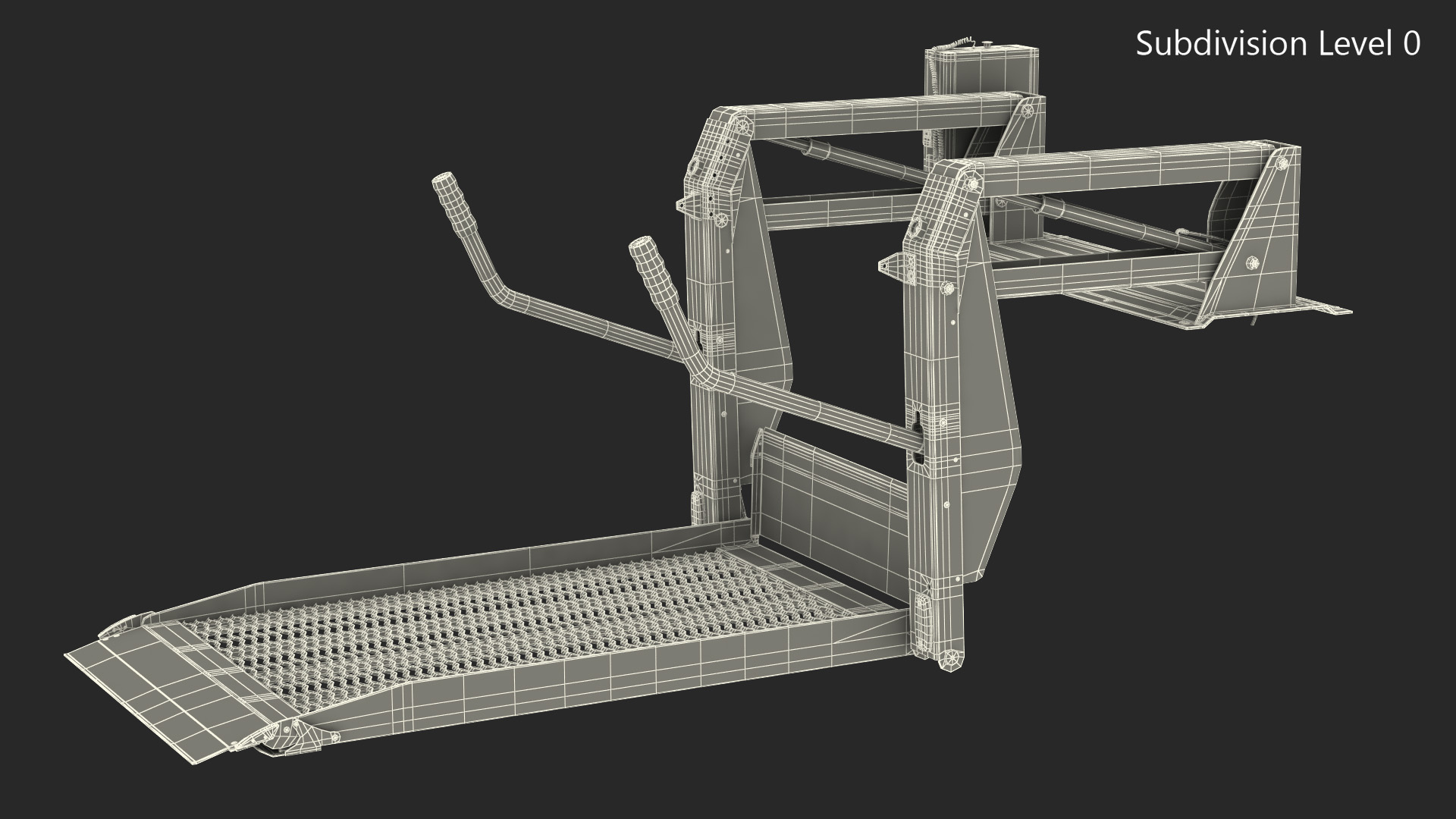 Hydraulic Wheelchair Lift Rigged 3D