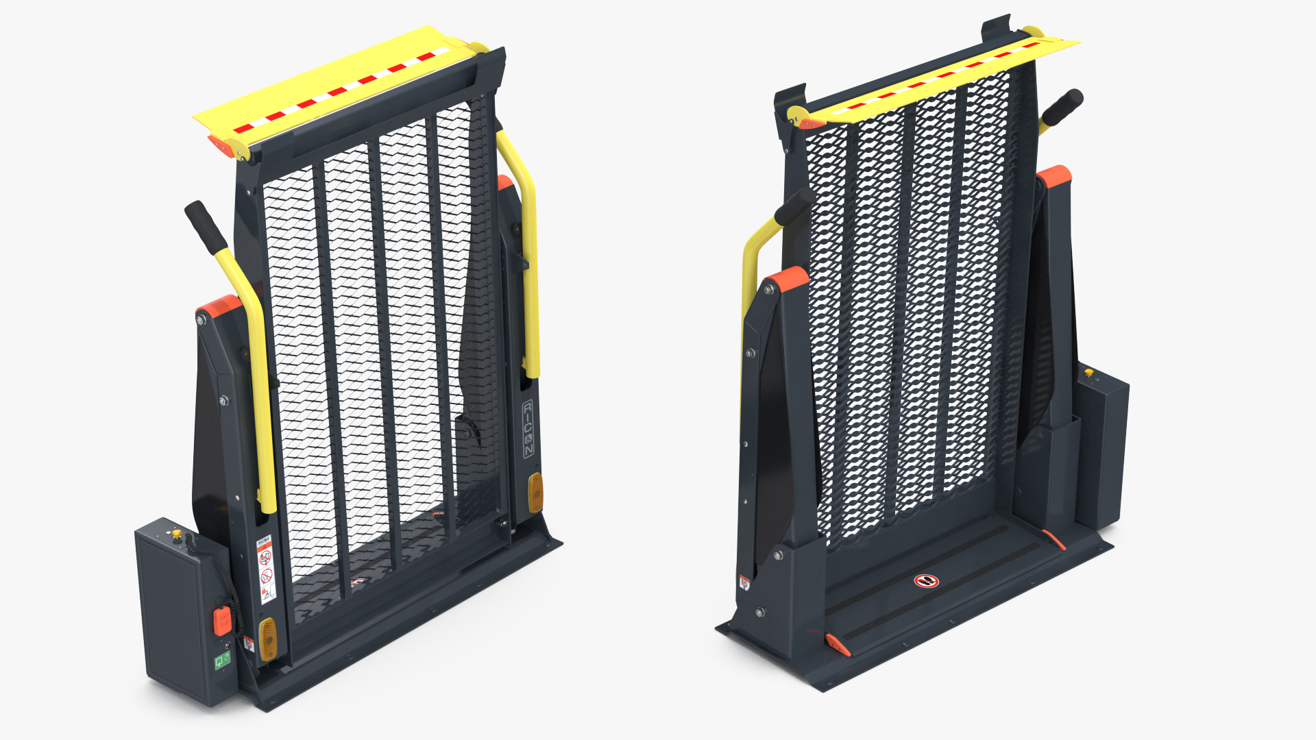 Hydraulic Wheelchair Lift Rigged 3D
