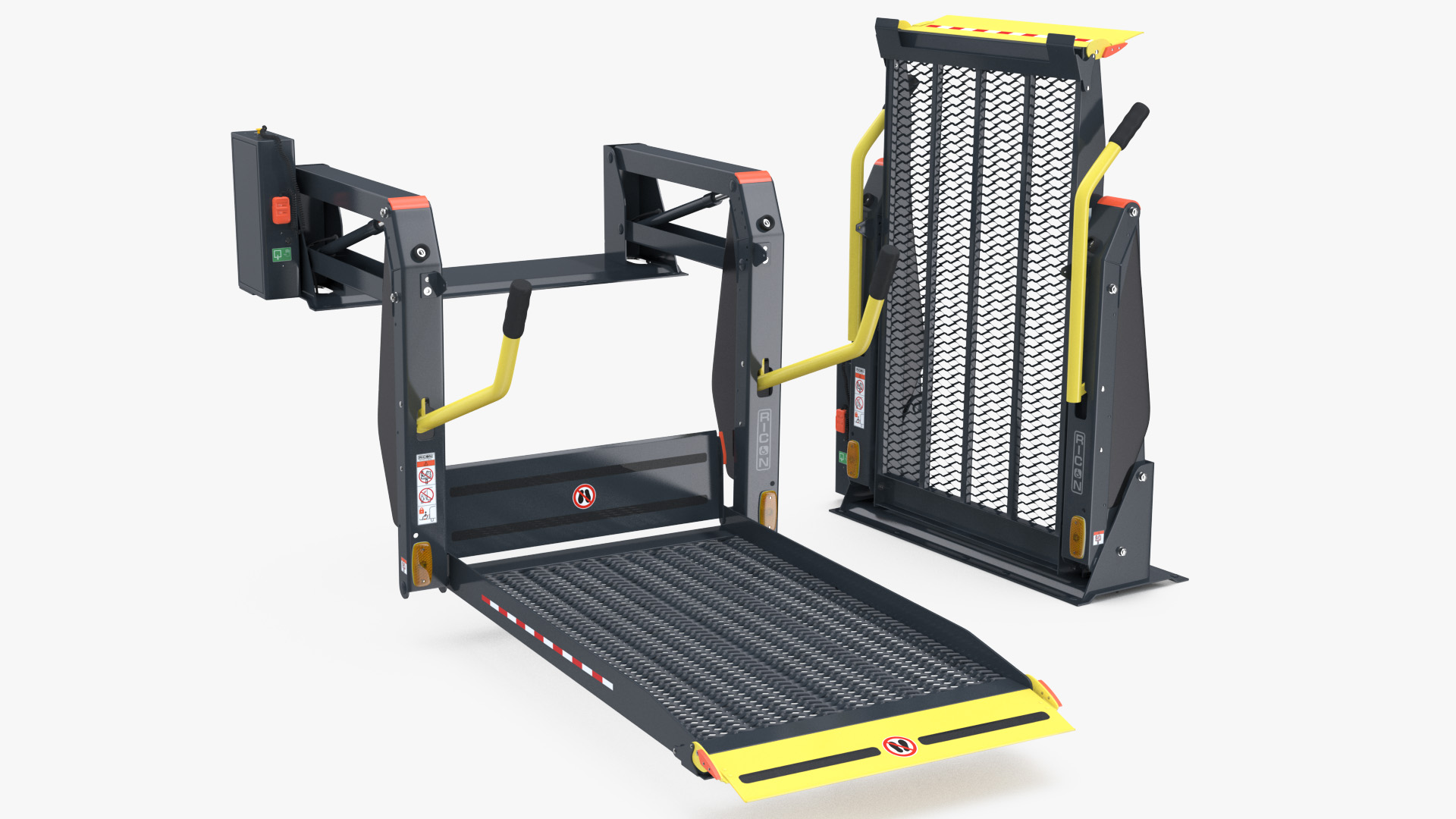 Hydraulic Wheelchair Lift Rigged 3D