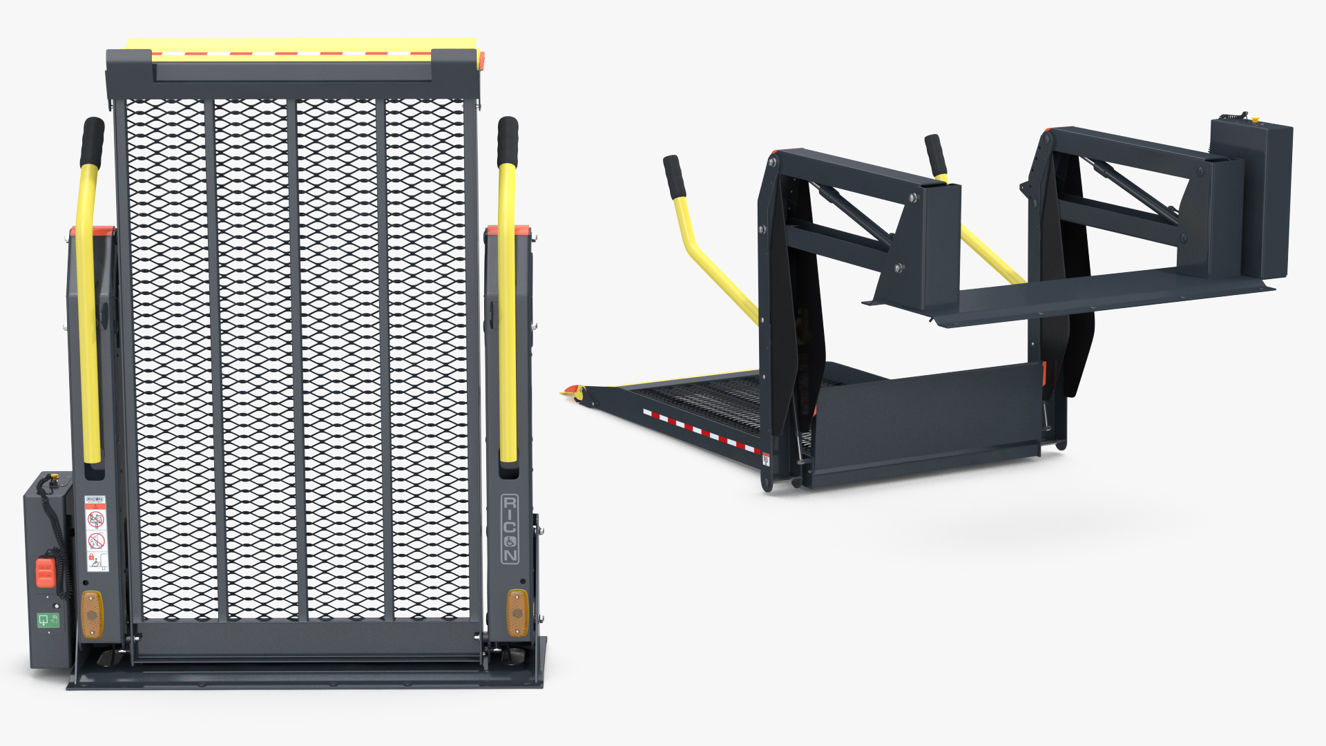 Hydraulic Wheelchair Lift Rigged 3D