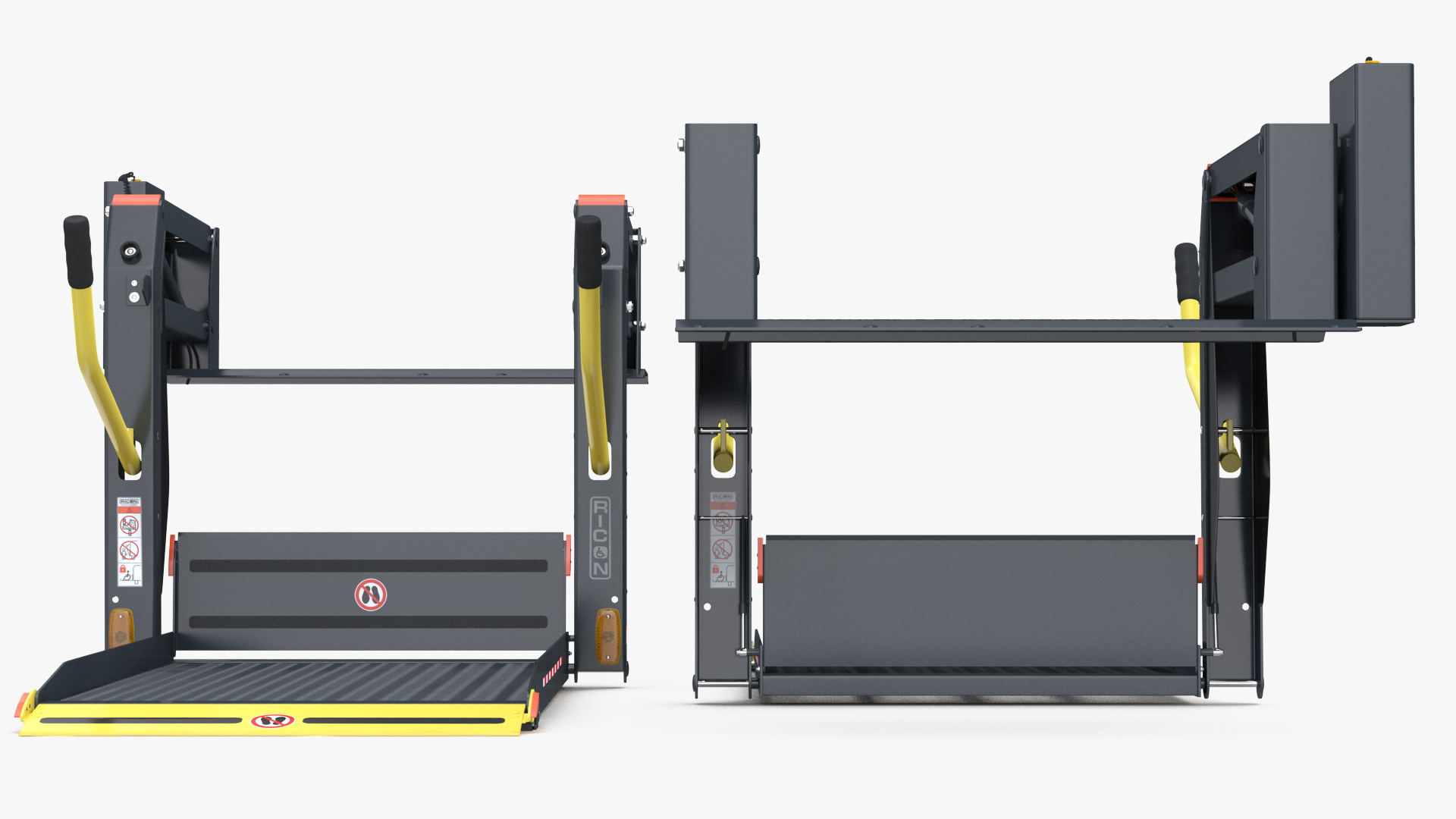 Hydraulic Wheelchair Lift Rigged 3D