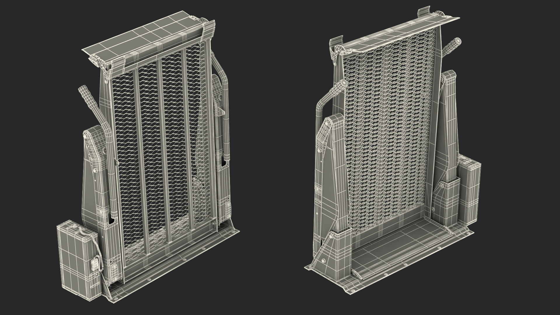 Hydraulic Wheelchair Lift Rigged 3D