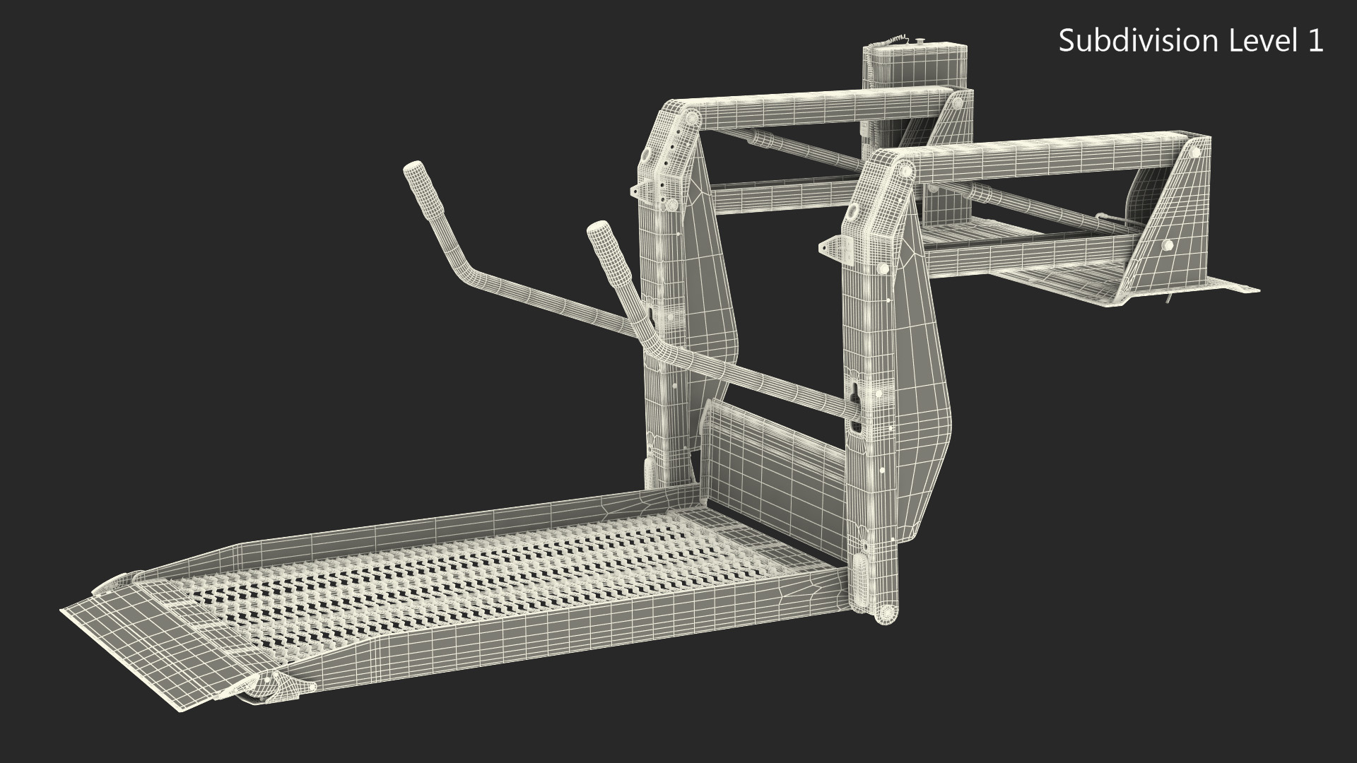Hydraulic Wheelchair Lift Rigged 3D