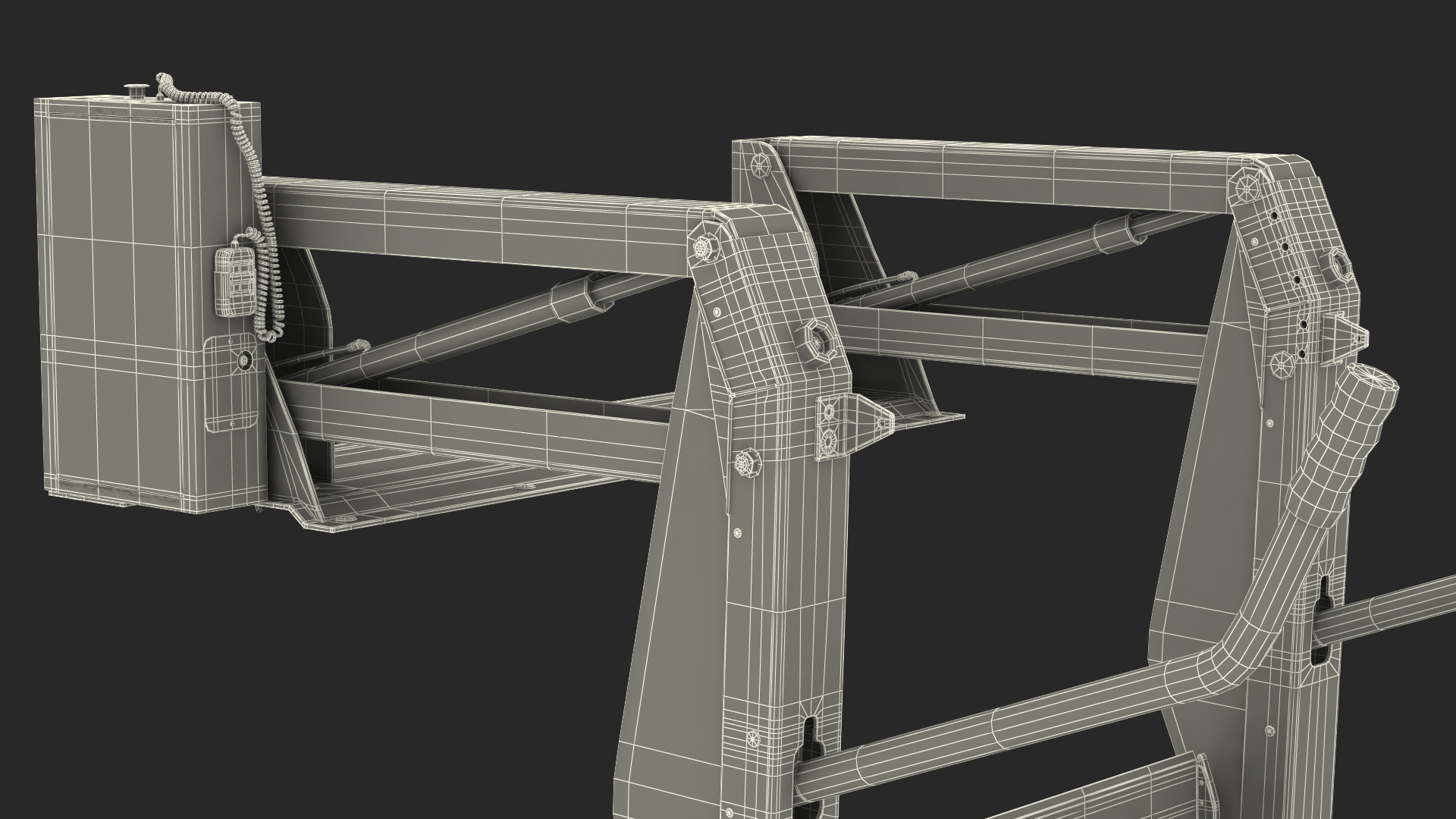 Hydraulic Wheelchair Lift Rigged 3D