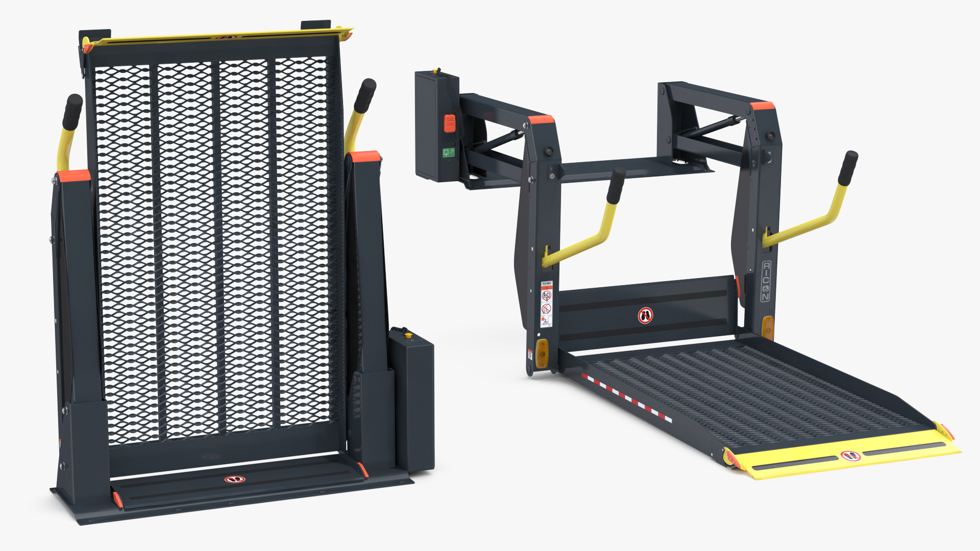 Hydraulic Wheelchair Lift Rigged 3D