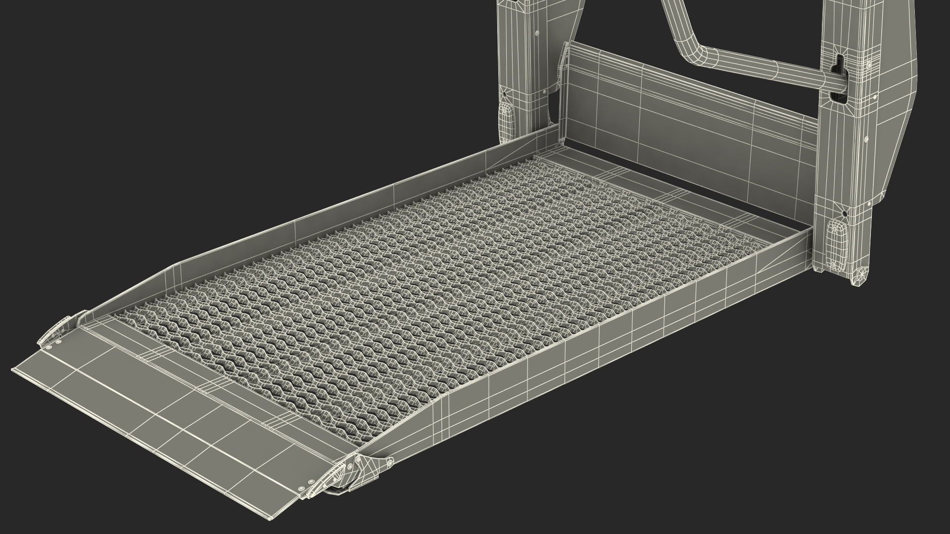Hydraulic Wheelchair Lift Rigged 3D