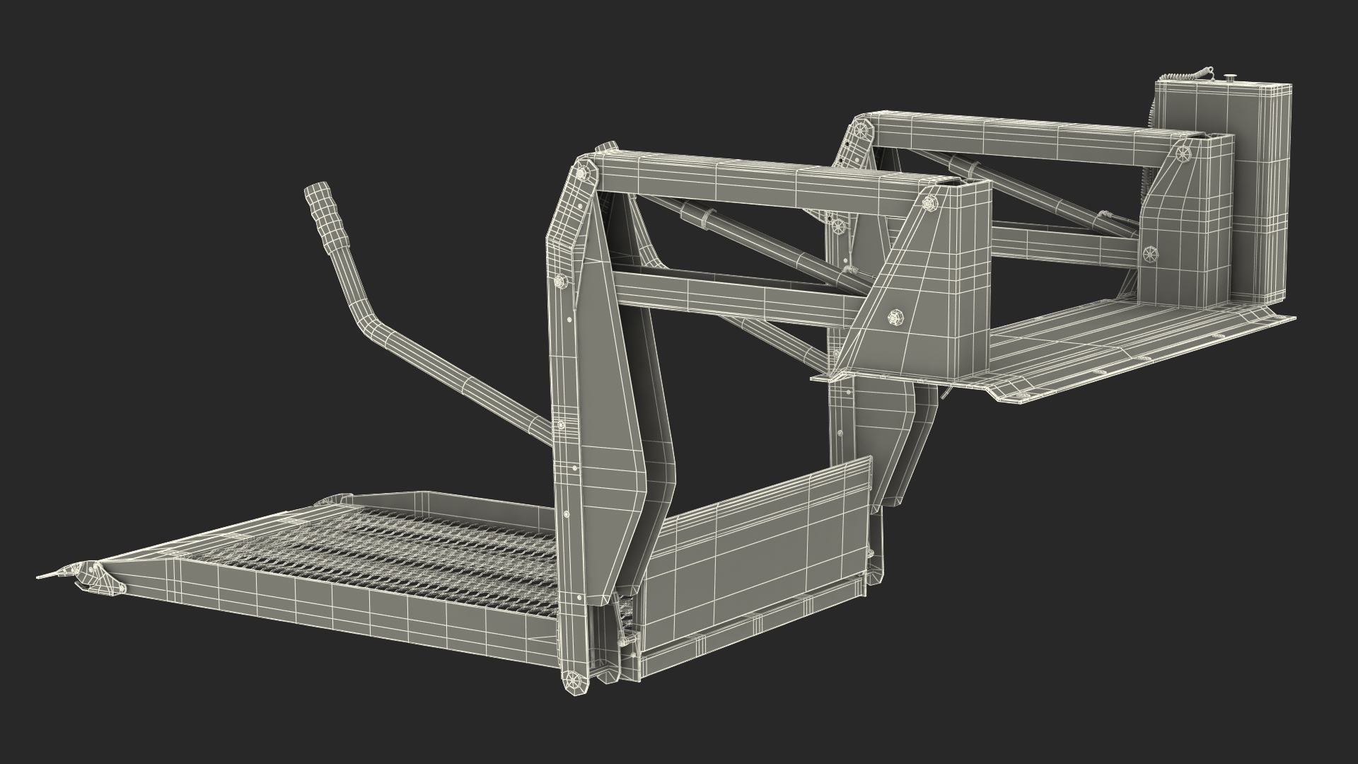 Hydraulic Wheelchair Lift Rigged 3D