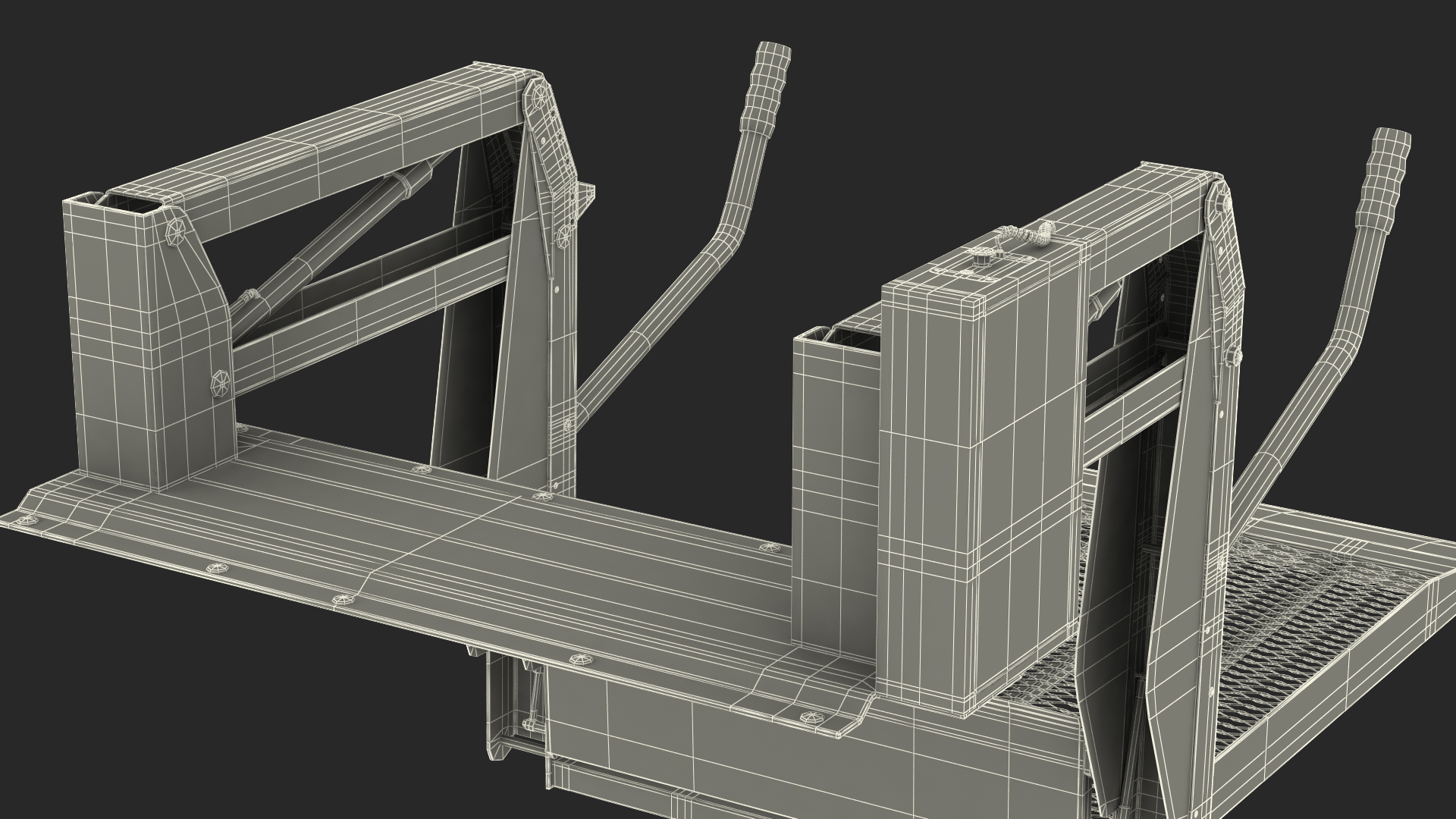 Hydraulic Wheelchair Lift Rigged 3D