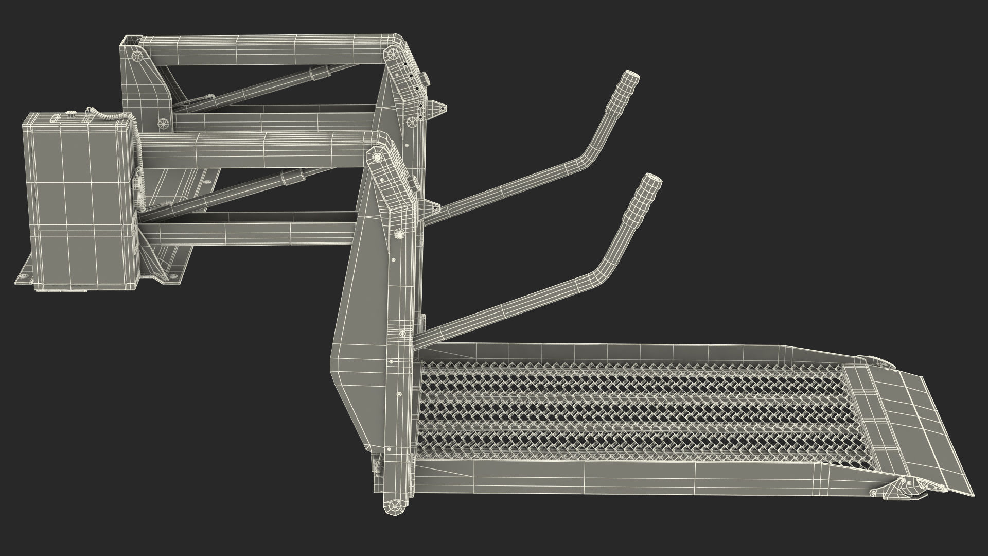 Hydraulic Wheelchair Lift Rigged 3D
