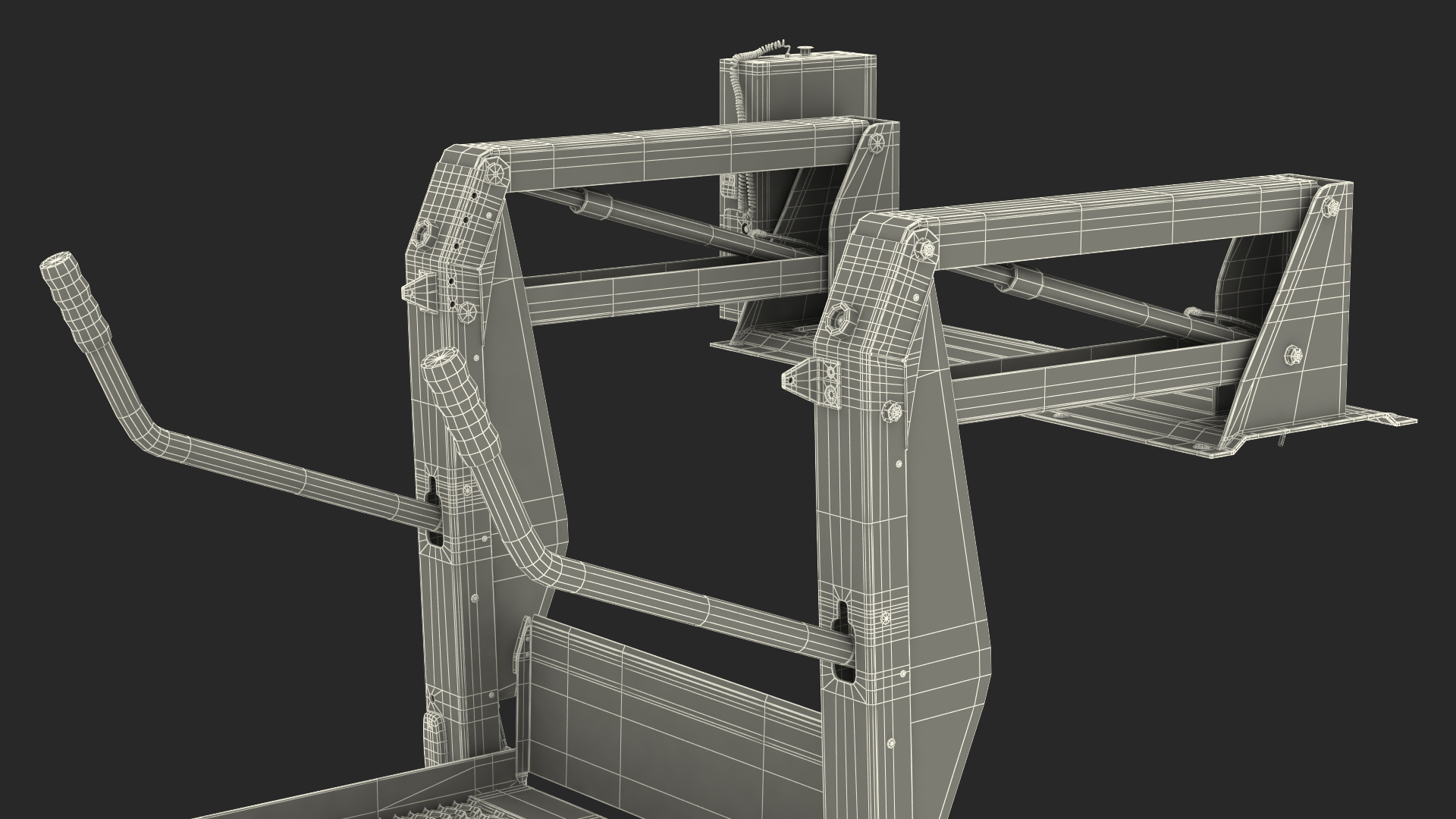 Hydraulic Wheelchair Lift Rigged 3D