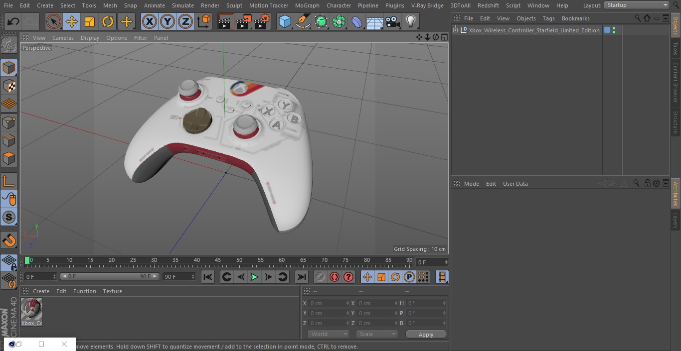 3D model Xbox Wireless Controller Starfield Limited Edition