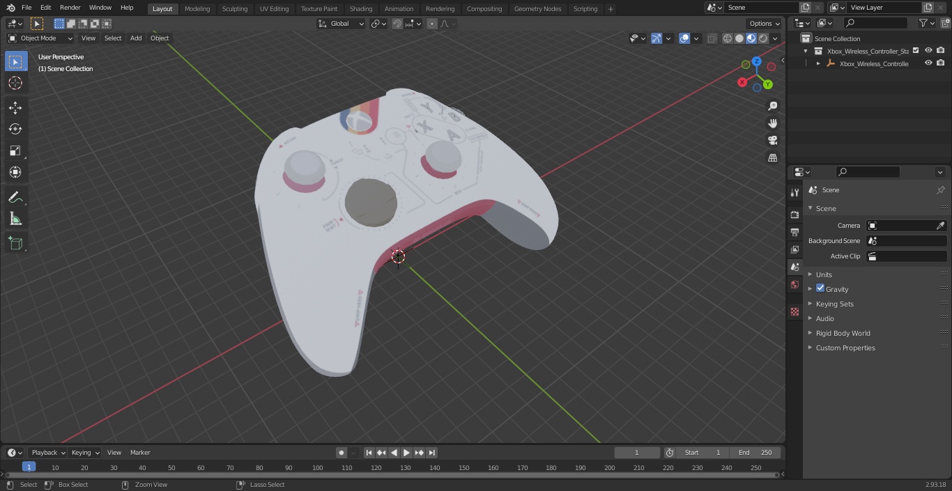 3D model Xbox Wireless Controller Starfield Limited Edition