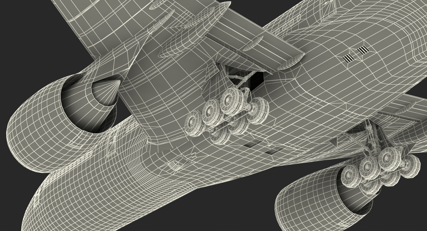 Boeing 777 200 Emirates Airlines Rigged 3D model