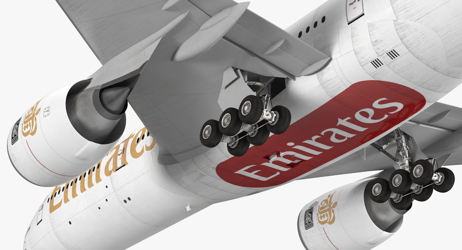 Boeing 777 200 Emirates Airlines Rigged 3D model
