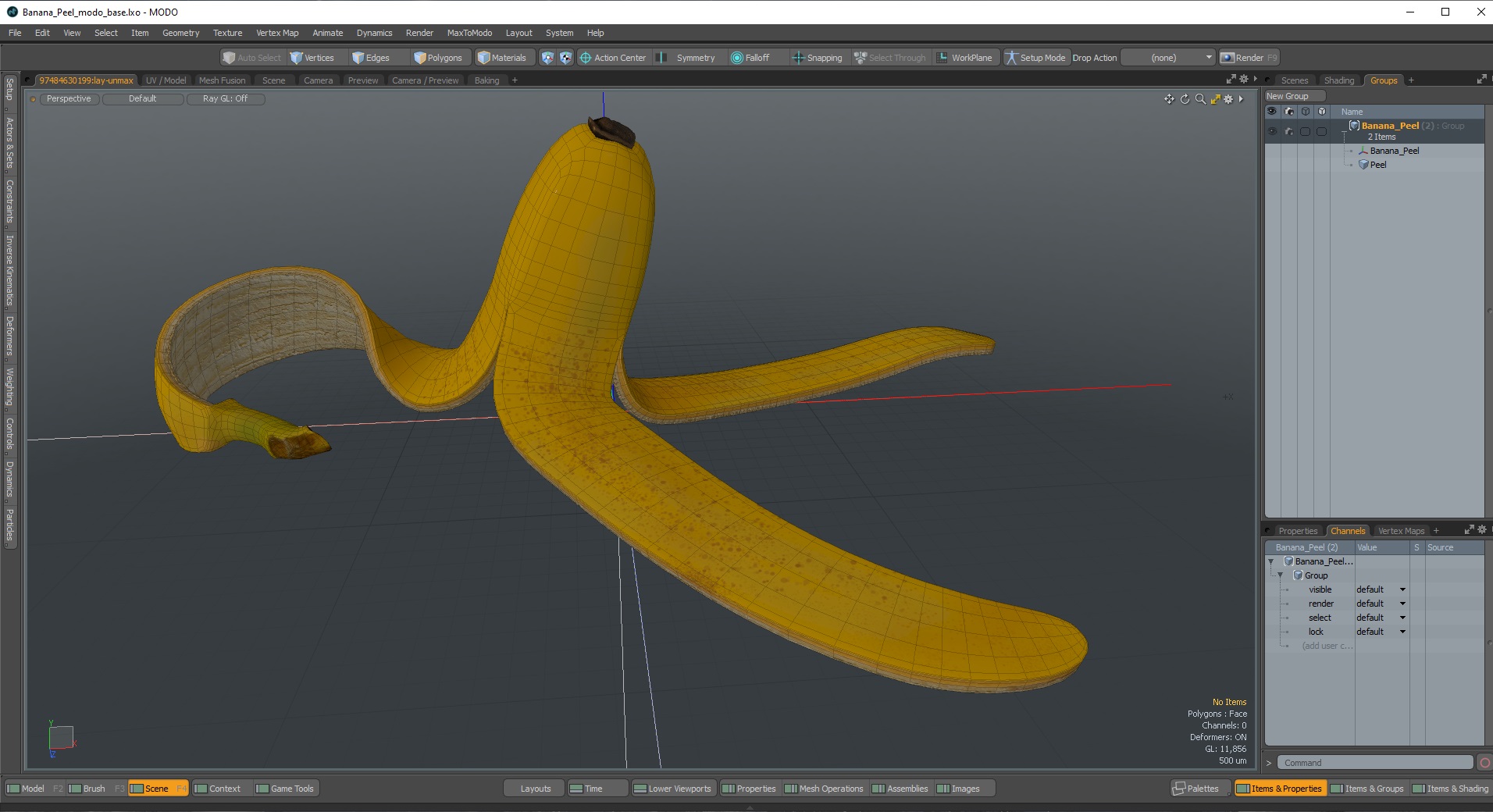 3D Banana Peel