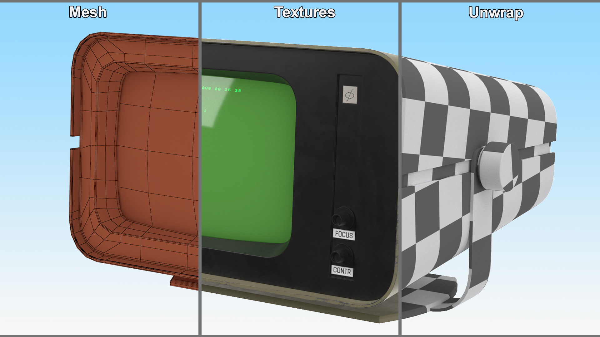 3D model Vintage DVK-2 Computer Monitor