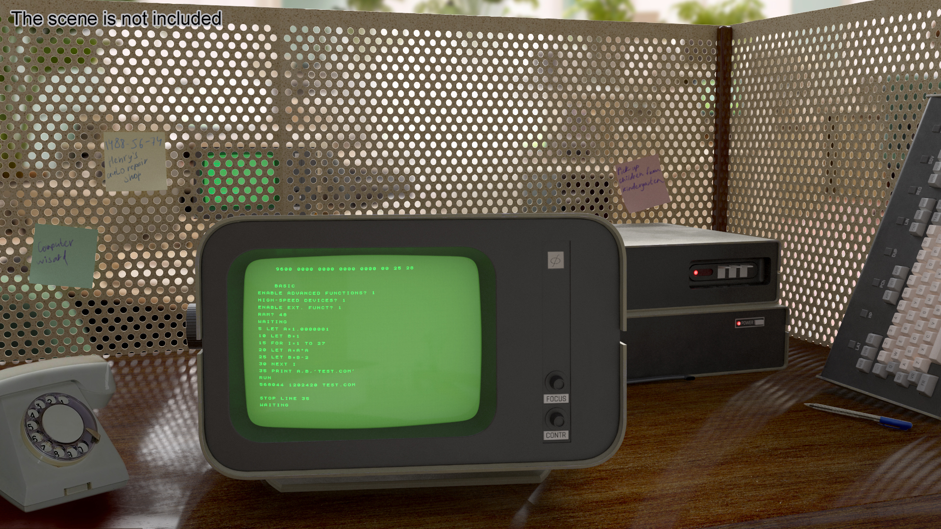 3D model Vintage DVK-2 Computer Monitor