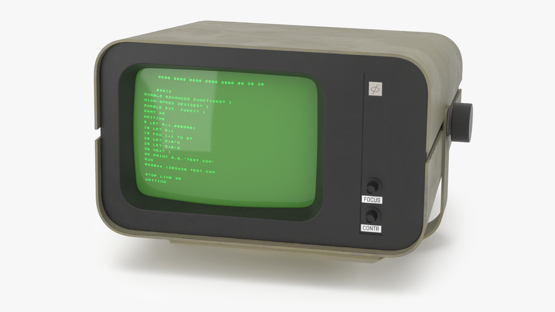 3D model Vintage DVK-2 Computer Monitor