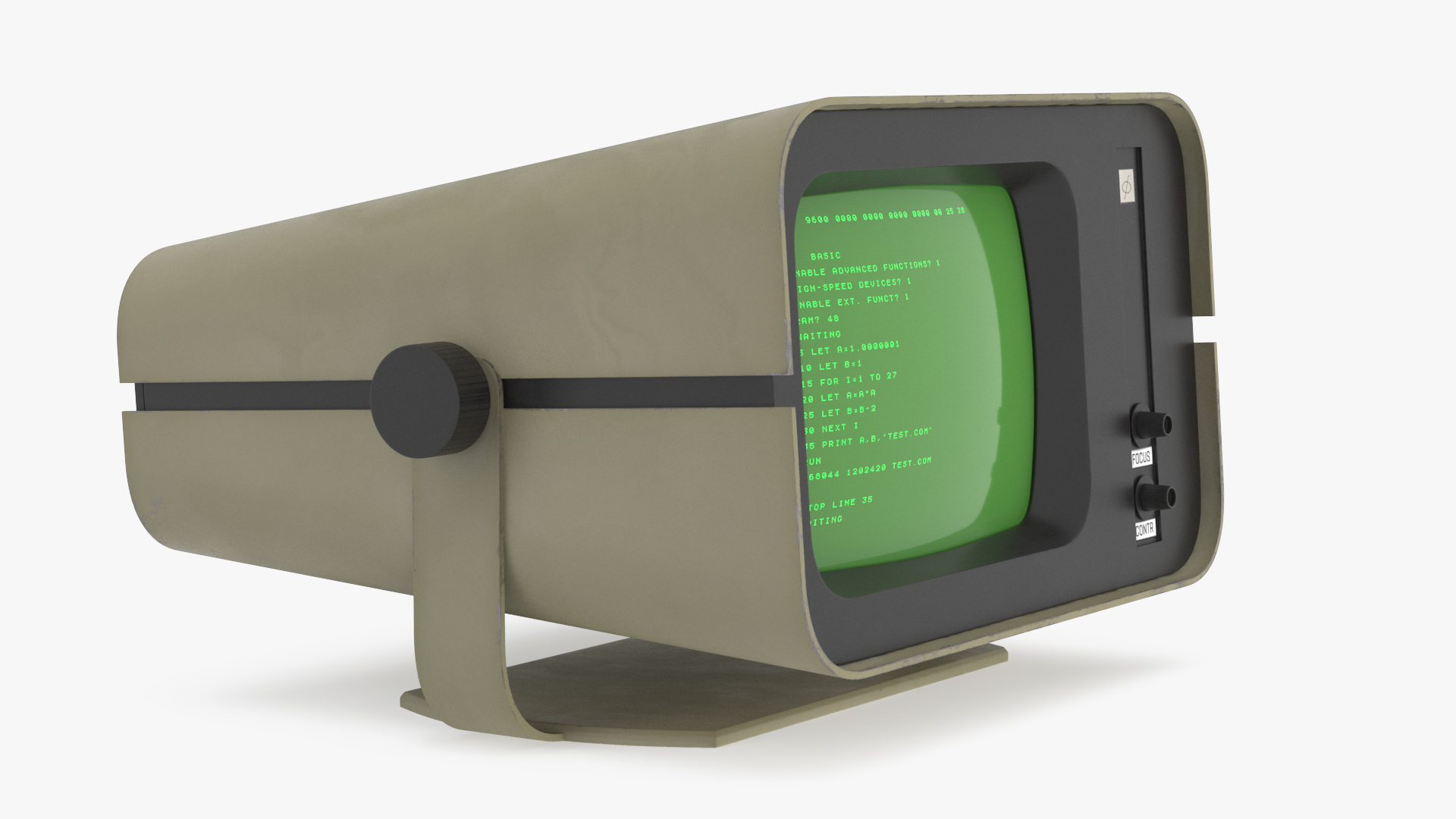 3D model Vintage DVK-2 Computer Monitor