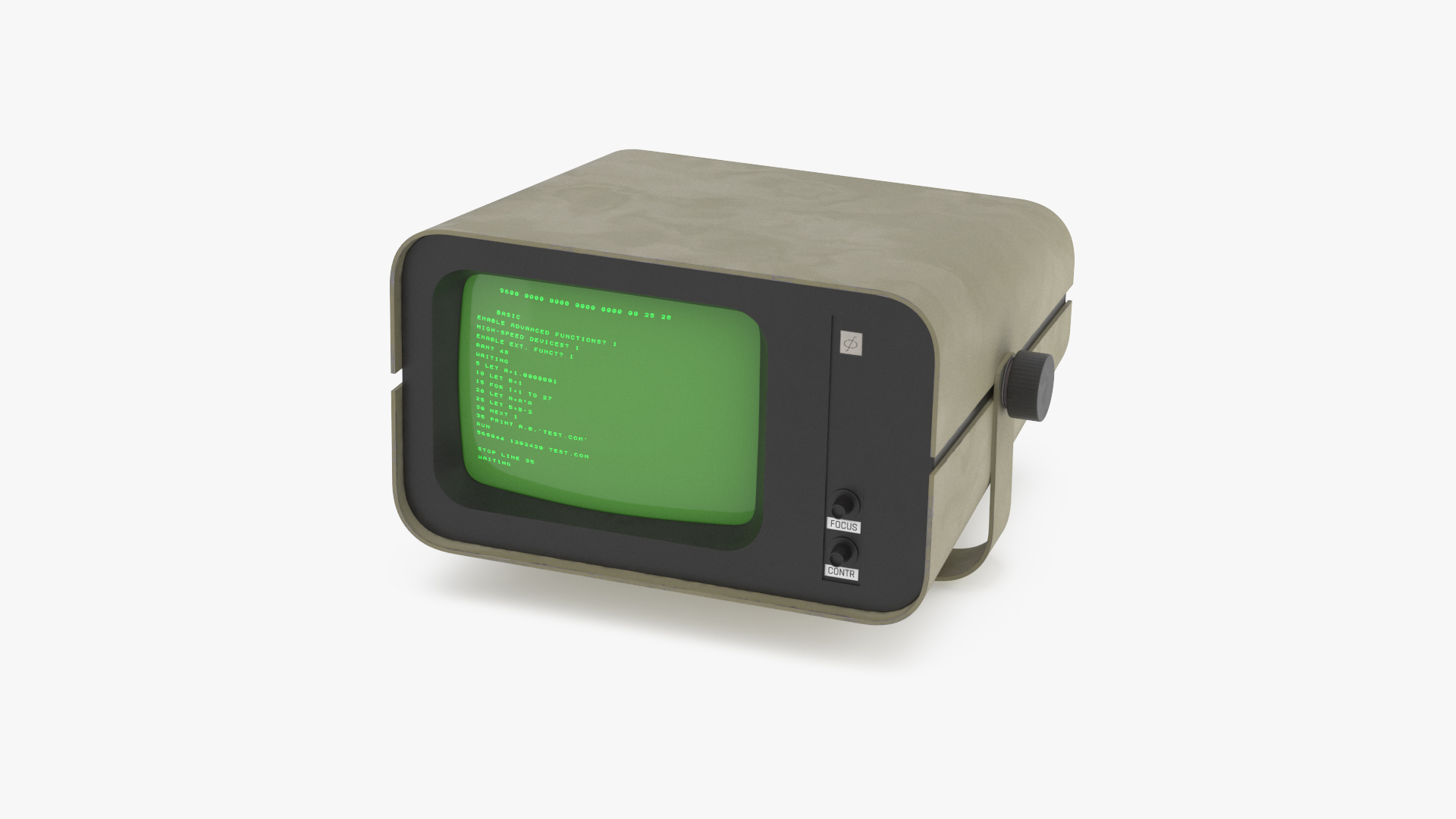 3D model Vintage DVK-2 Computer Monitor
