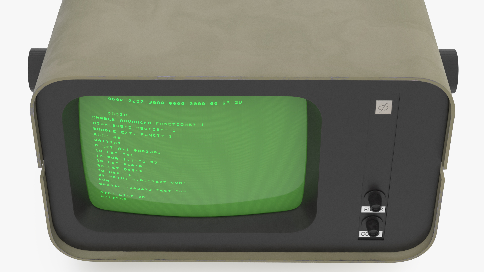 3D model Vintage DVK-2 Computer Monitor