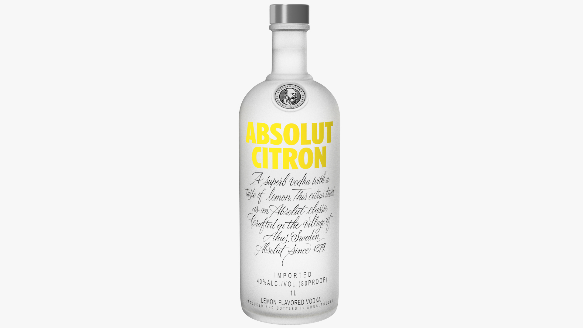 3D Absolut Citron Lemon Flavoured Vodka