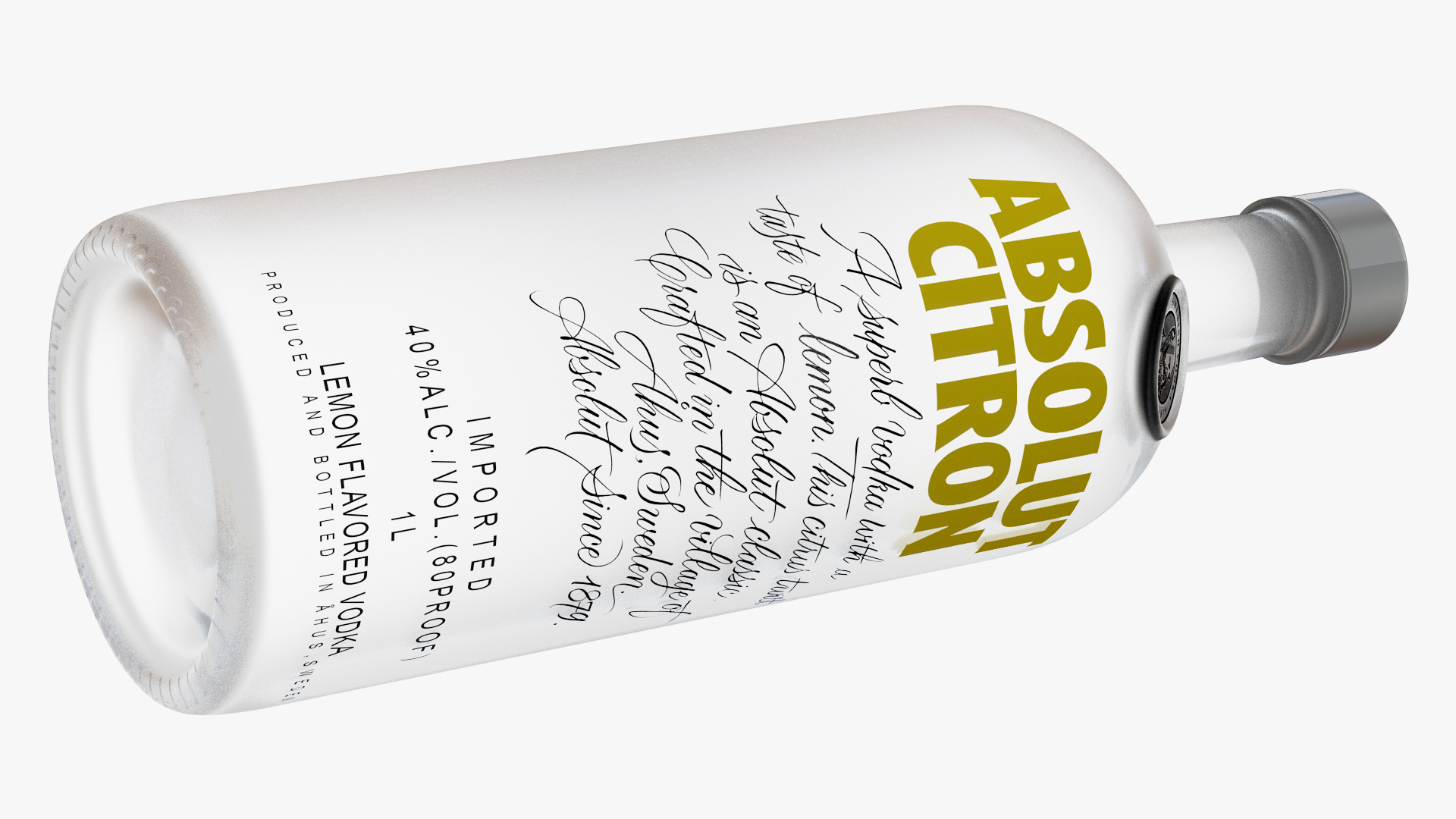 3D Absolut Citron Lemon Flavoured Vodka