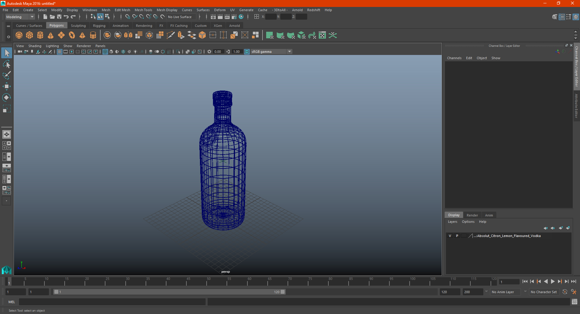 3D Absolut Citron Lemon Flavoured Vodka