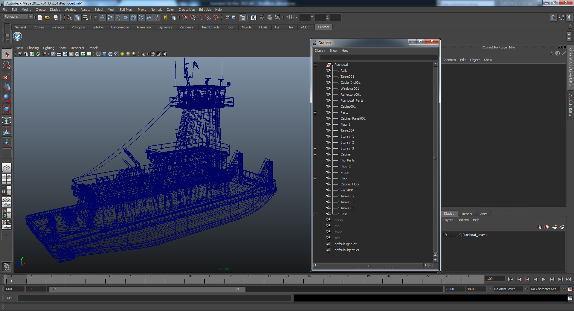3D model Pushboat