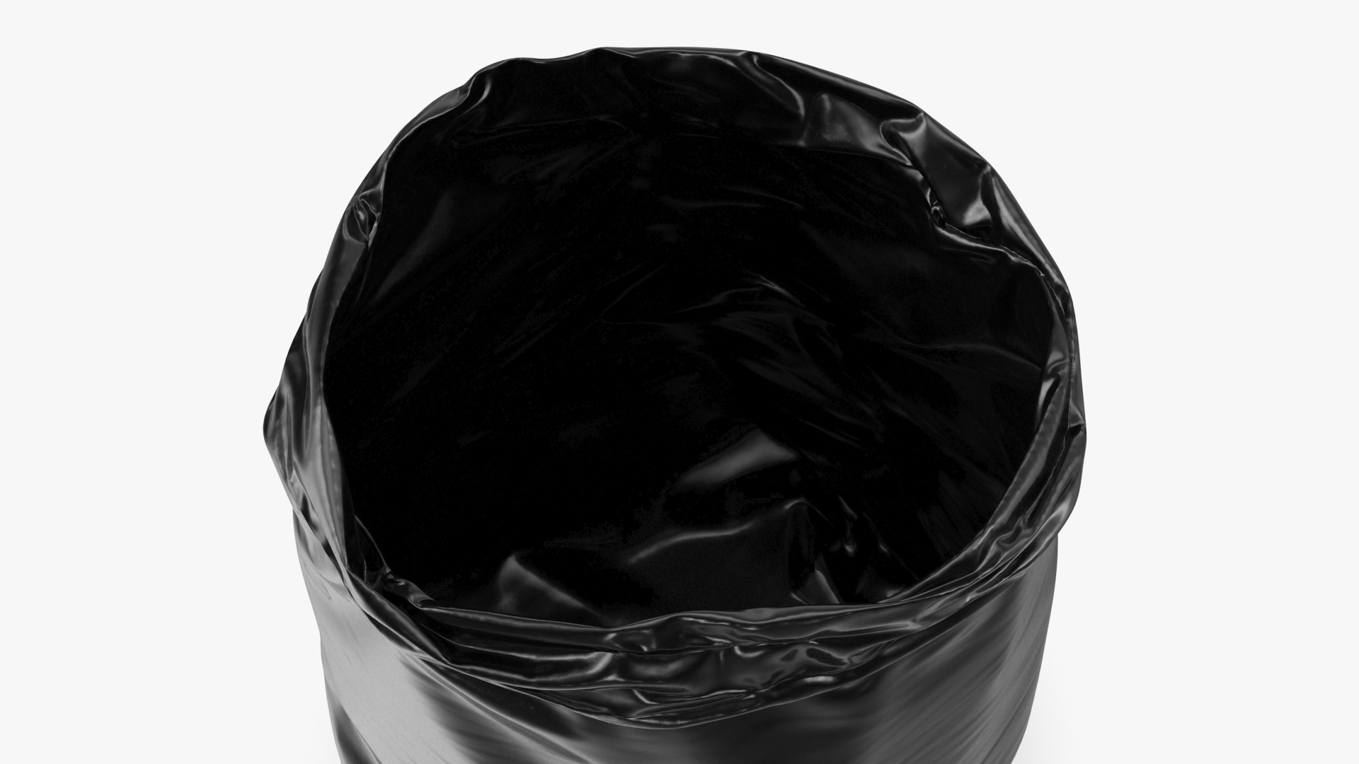 3D Open Black Rubbish Bag Small model