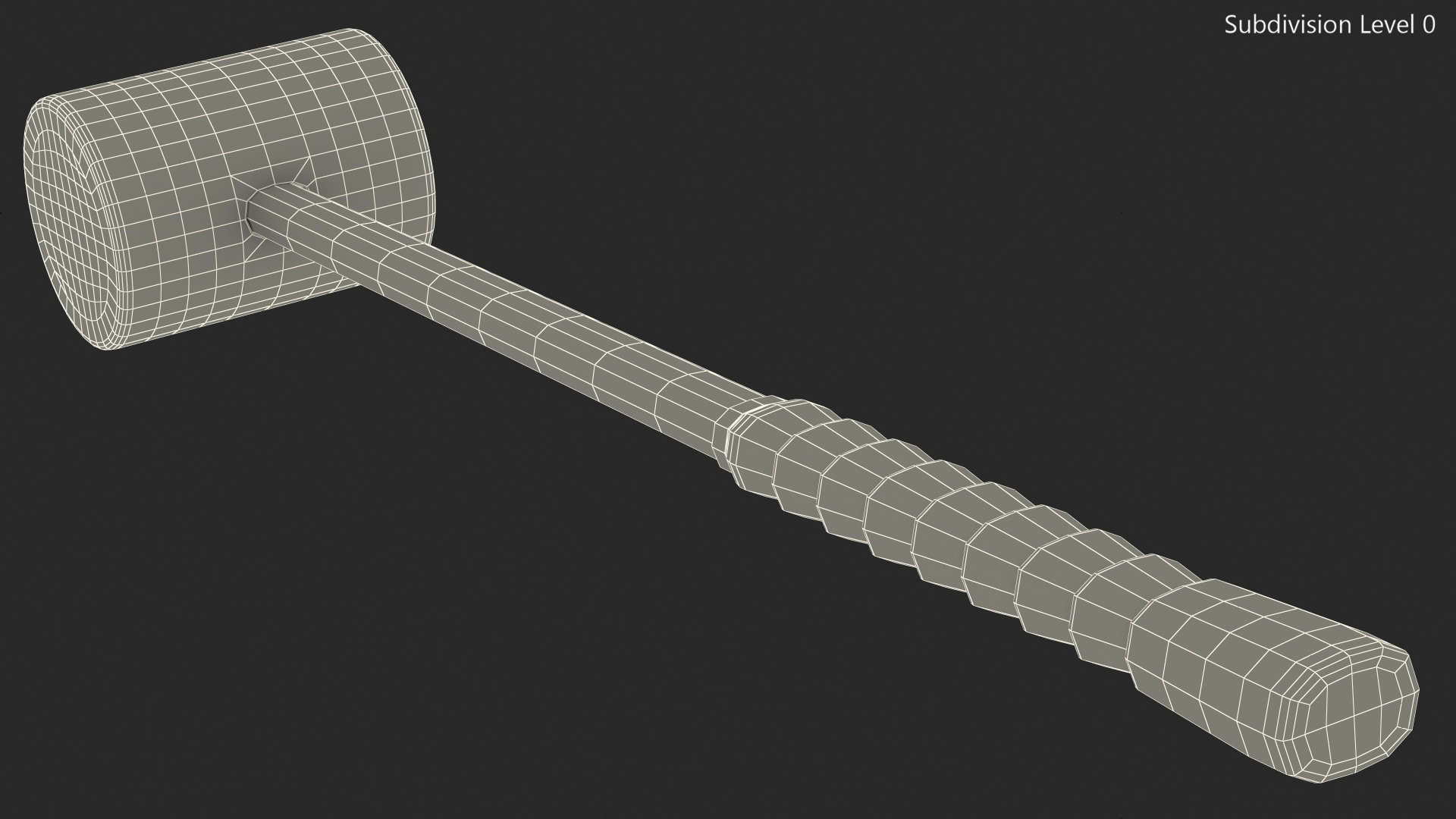 Vintage High Striker Game Mallet 3D