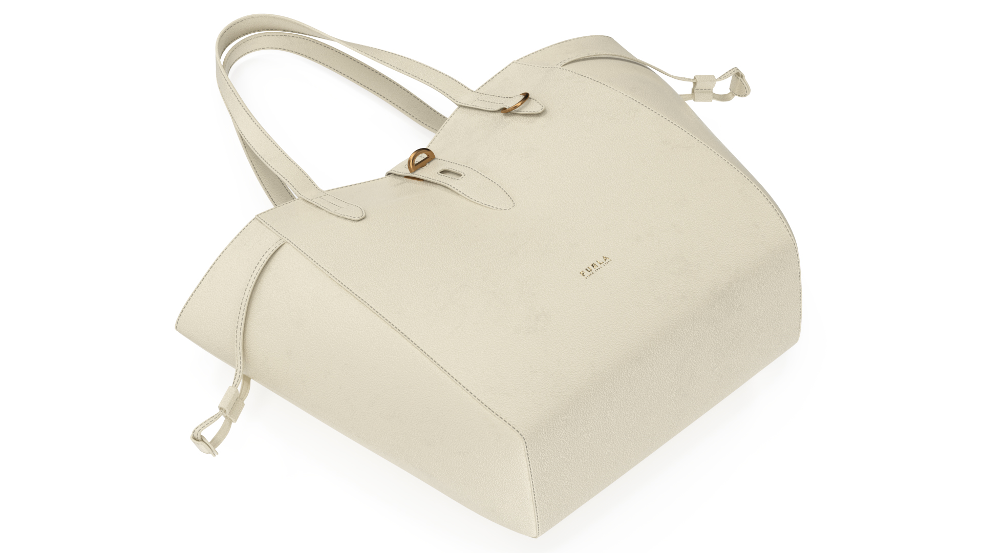 Leather Tote Bag Furla Net Beige 3D